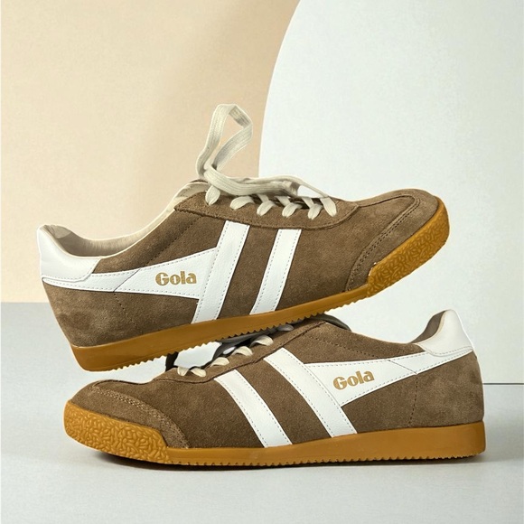 Gola Classic Tan and White Trainers gum sole - Picture 1 of 3